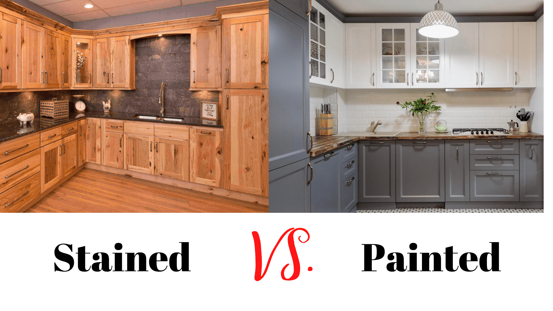 Painted vs. Stained Kitchen Cabinets - Pros & Cons - 55 ...