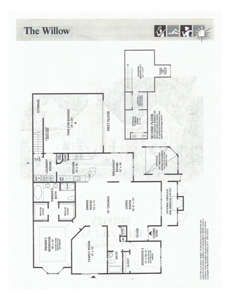 Villas of Newtown Willow Floor Plan 55+ Housing Options