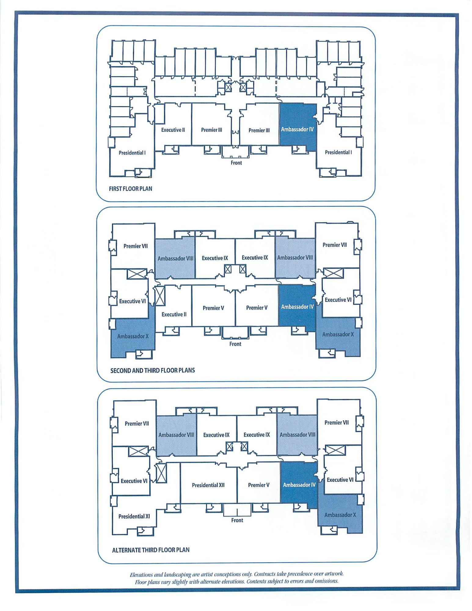 Meridian of Valley Square Ambassador Series Floor Plan Location