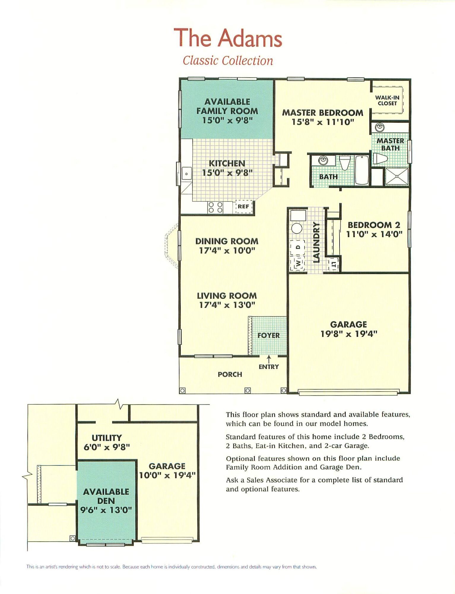 Heritage Creek Estates Adams Floor Plan 2