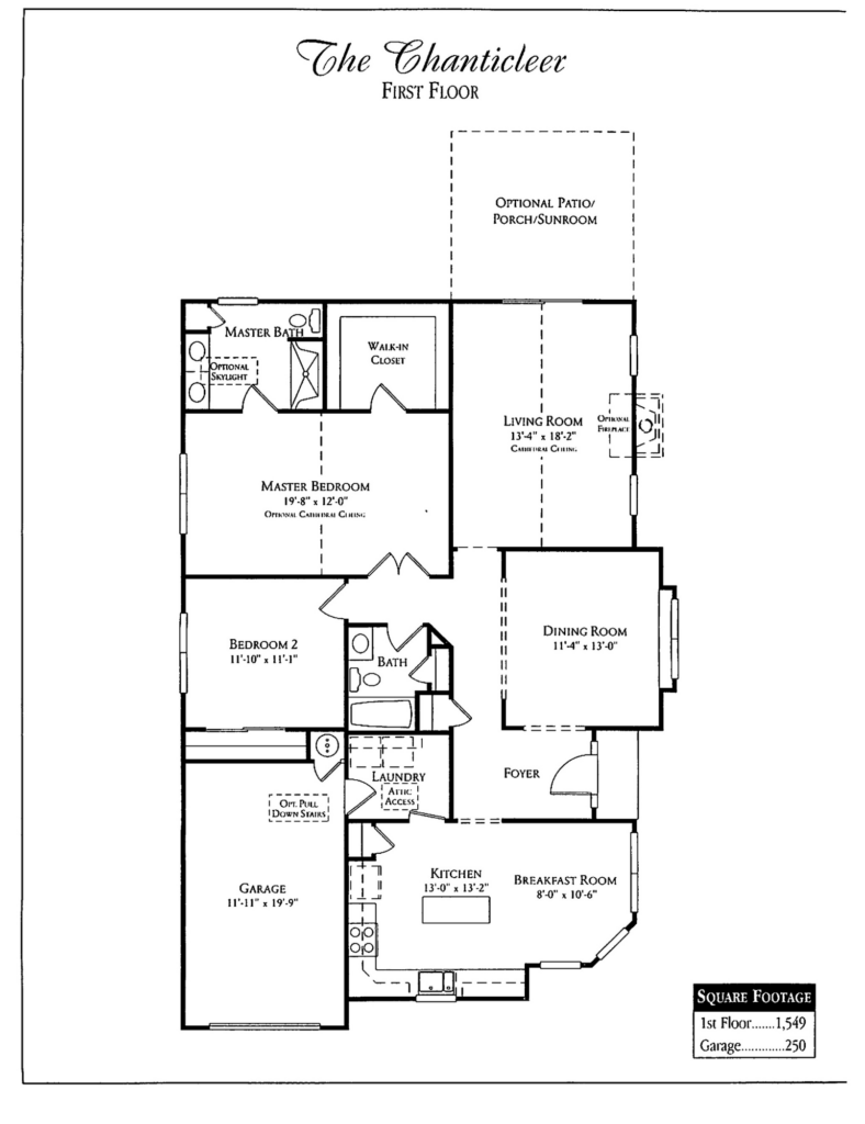 Villages of Flowers Mill Chanticleer Floor Plan Senior Living Options