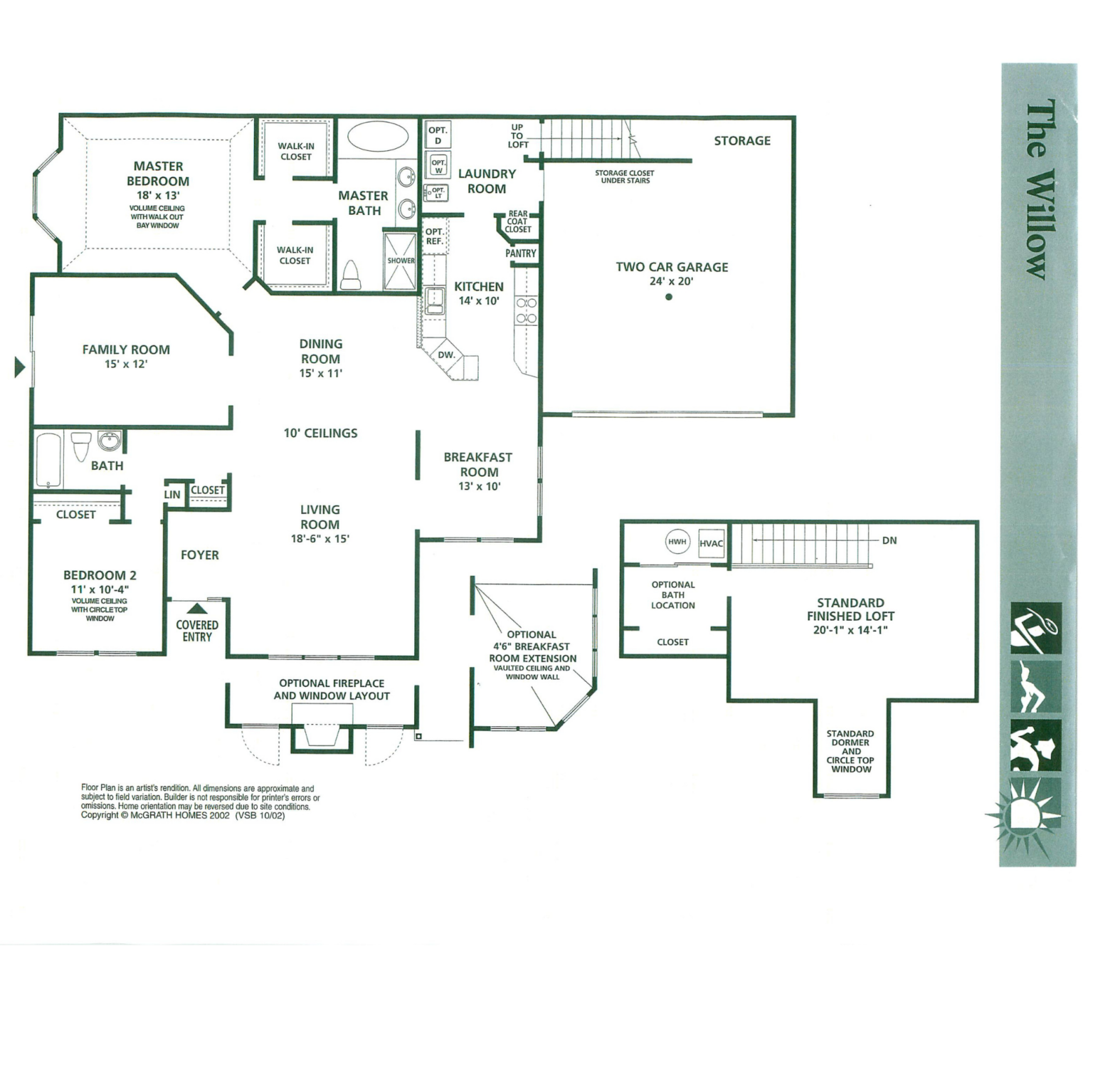 The Villas at Five Ponds Willow Floor Plan Senior Living Options 55+
