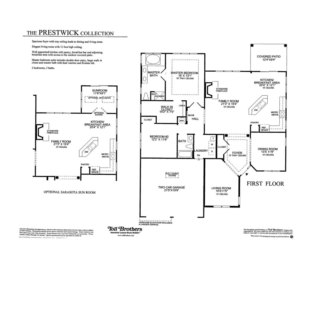 Regency at Northampton Prestwick Floor Plan Senior Living Options 55+