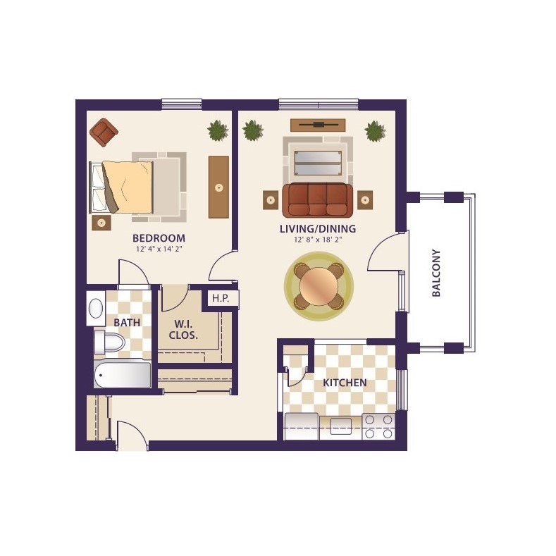 Oxford Enhanced SL 1 Bed & 1 Bath Corner_1