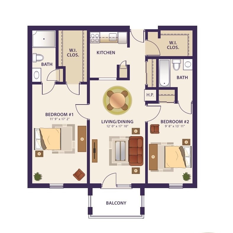 Oxford 2 Bed 2 Bath_1AB