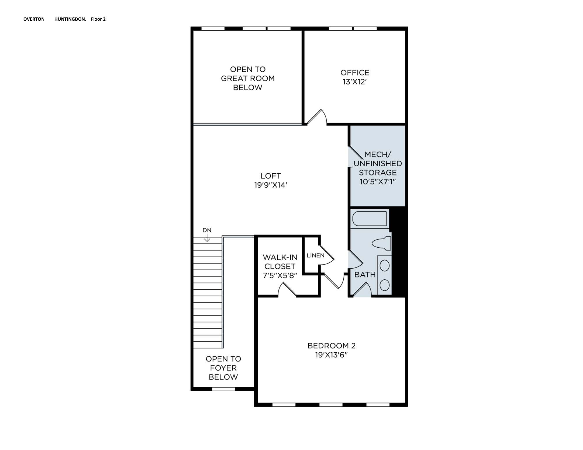 overton huntingdon floor plan 2nd Floor
