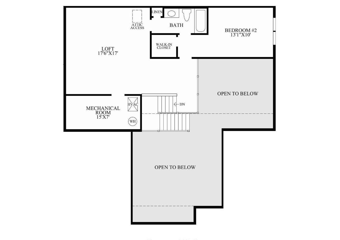 Regency at Hilltown Cole Floor Plan 2nd Floor